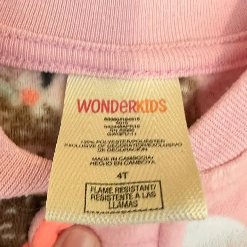 4 Pc Footie Footed Pajamas Carter’s Wonder Kids Sz 4T Animal Print